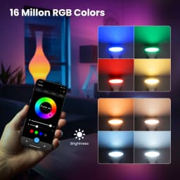 MOES Tuya Matter WiFi GU10 Smart Bulb Dimmable Led Light 16 Million RGB C+W Colors Candle Lamp Voice Control Alexa Google Home