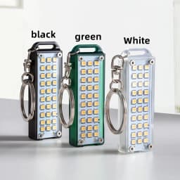 Mini LED Keychain Light Portable Pocket USB Rechargeable Bright Key Light Lantern Camping Hiking Backpack Emergency Book Lamp