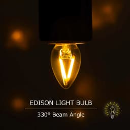 E12 E14 1W Chandelier Candle Light Bulbs Low Wattage C7 Dimmable Amber Glass Edison Small Lamp Bulb For Party Patio Indoor Decor