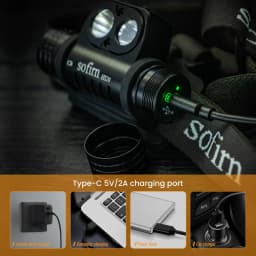 SOFIRN HS20 XHP50.2 LED Headlamp 2700lm Rechargeable USB C Flashlight Powerful Head Lamp Floodlight & Spotlight