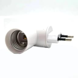 1pcs 90° Elbow Plug EU to E27 Led Light Base European E26 Lamp Holder Converter Socket with Switch White 6A 250V