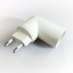 1pcs 90° Elbow Plug EU to E27 Led Light Base European E26 Lamp Holder Converter Socket with Switch White 6A 250V