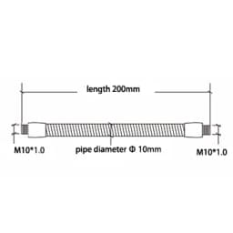 Metal Positioning Hose Universal Gooseneck Tube for Working Lamp Fittings Lighting DIY Accessories M6/M8/M10 Black