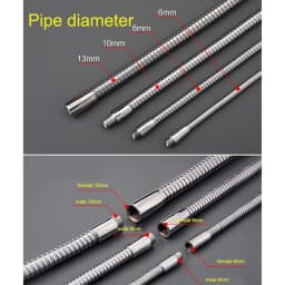Metal Positioning Hose Universal Gooseneck Tube for Working Lamp Fittings Lighting DIY Accessories M6/M8/M10 Black