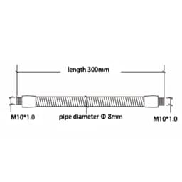 Metal Positioning Hose Universal Gooseneck Tube for Working Lamp Fittings Lighting DIY Accessories M6/M8/M10 Black