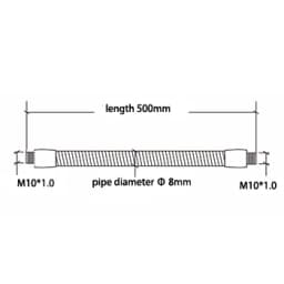 Metal Positioning Hose Universal Gooseneck Tube for Working Lamp Fittings Lighting DIY Accessories M6/M8/M10 Black