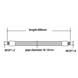 Metal Positioning Hose Universal Gooseneck Tube for Working Lamp Fittings Lighting DIY Accessories M6/M8/M10 Black