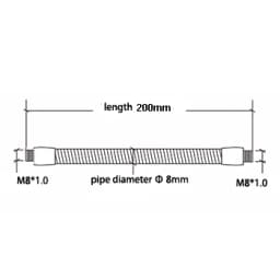 Metal Positioning Hose Universal Gooseneck Tube for Working Lamp Fittings Lighting DIY Accessories M6/M8/M10 Black
