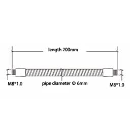 Metal Positioning Hose Universal Gooseneck Tube for Working Lamp Fittings Lighting DIY Accessories M6/M8/M10 Black