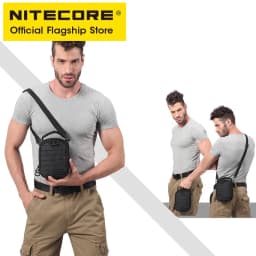 NITECORE NUP10 NUP20 Pocket Pouch Black Sling Bag 1000D Nylon Handbag Tactical Crossbody Bag Molle System Waist Bags Men Women