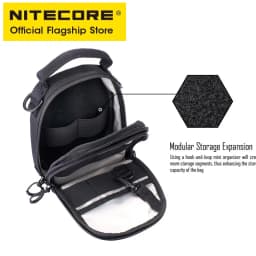 NITECORE NUP10 NUP20 Pocket Pouch Black Sling Bag 1000D Nylon Handbag Tactical Crossbody Bag Molle System Waist Bags Men Women