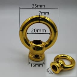 2 Pieces M10 fine tooth chandelier Iron pendant Ring crystal Lamp closed Hook chain load-bearing Iron Ring Lighting Accessories