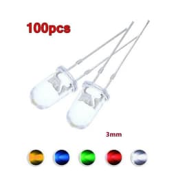 100PCS Super Bright LED Lights 5mm Red/Blue/Green/White/Yellow LED Transparent Bulb NA Socket Dome Lighting Bulbs
