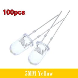 100PCS Super Bright LED Lights 5mm Red/Blue/Green/White/Yellow LED Transparent Bulb NA Socket Dome Lighting Bulbs