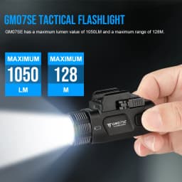 Trustfire GM07-SE Tactical LED Flashlight 1050Lumen Quick Release 2-Mode USB 16340 IP65 for Common Use Pistol Torch Light