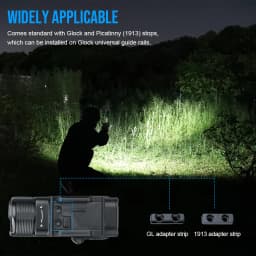 Trustfire GM07-SE Tactical LED Flashlight 1050Lumen Quick Release 2-Mode USB 16340 IP65 for Common Use Pistol Torch Light