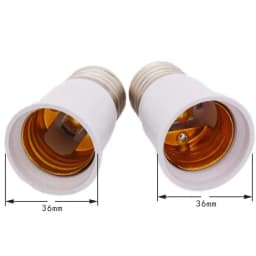 1PCS E27 to E27 Lengthened Lamp Base Tube LED Light Bulb Socket Extension Lamp Head Conversion Base 65MM 80MM 95MM 120MM