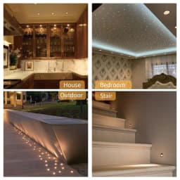 1W Mini Spotlight RGB IP65 KTV Spot Leds Lights 12V Ceiling Focos Downlight Stair Cabinet Spots Lamp with Transformer 220V~265V