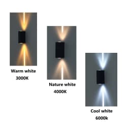 6W/10W Aluminum COB IP65 Waterproof Up and Down Wall Sconce Outdoor Wall Lamp For Porch Garden Courtyard Exterior Lighting