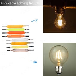 10pcs 20mm LED Filament Edison LED Bulbs DC3V 50mA Ra80 2200K 2700K White Red Green Blue Pink Purple Indoor Outdoor LightingDIY