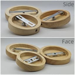 Thickened Solid Wood Ceiling Panel Round Rectangular Ceiling Panel Chassis Lamps Lighting Accessories Single Head 3 Heads