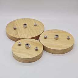 Thickened Solid Wood Ceiling Panel Round Rectangular Ceiling Panel Chassis Lamps Lighting Accessories Single Head 3 Heads
