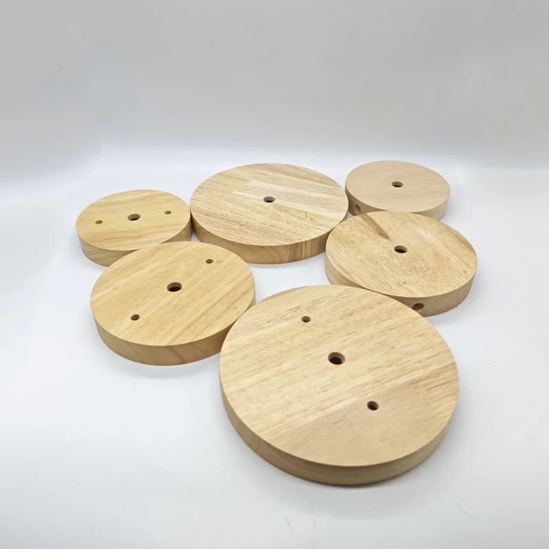 Thickened Solid Wood Ceiling Panel Round Rectangular Ceiling Panel Chassis Lamps Lighting Accessories Single Head 3 Heads