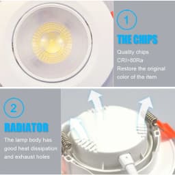 10pcs LED Downlight 5W 7W 9W 12W 3W Angle Adjustable Ceiling Lamp Spotlights Rotating AC220V 110V Indoor Lighting White Color