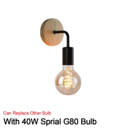 Retro Wood Wall Lamp Vintage Sconce Wall Lights Fixture E27 Indoor Home Decor Dining Room Bedside Lamp Bedroom Lighting