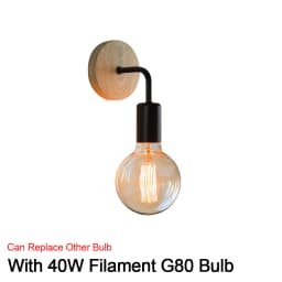 Retro Wood Wall Lamp Vintage Sconce Wall Lights Fixture E27 Indoor Home Decor Dining Room Bedside Lamp Bedroom Lighting