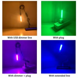ZHMZH DC5V 8LEDs USB LED Night Light Red Yellow White Blue Green Purple 4W Eye Protection Small USB Desk Lamp For Bedroom