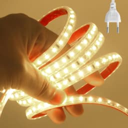 AC 220V 240V LED Strip 3000K 4000K 6000K 120Leds/M Flexible Ribbon Stripe IP65 Waterproof Self Adhesive Tape Strip Chain Light