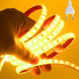 AC 220V 240V LED Strip 3000K 4000K 6000K 120Leds/M Flexible Ribbon Stripe IP65 Waterproof Self Adhesive Tape Strip Chain Light