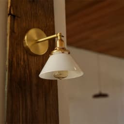 Retro Nordic Simple Bathroom Painting Glass Mirror Headlight Japanese Bed Yellow Bronze Wall Lamp