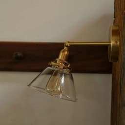Retro Nordic Simple Bathroom Painting Glass Mirror Headlight Japanese Bed Yellow Bronze Wall Lamp