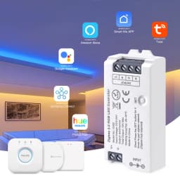 Zigbee 3.0 Smart Home RGB Led Controller,Wifi Switch for 5050/2835 Neon COB Led Tape Dimmer,Dimmable RGBCCT LED Strip Controller