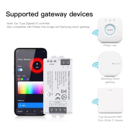 Zigbee 3.0 Smart Home RGB Led Controller,Wifi Switch for 5050/2835 Neon COB Led Tape Dimmer,Dimmable RGBCCT LED Strip Controller