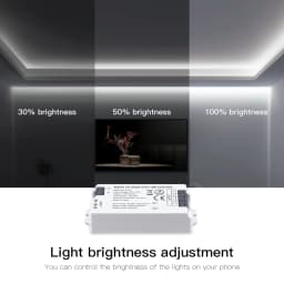 Zigbee 3.0 Smart Home RGB Led Controller,Wifi Switch for 5050/2835 Neon COB Led Tape Dimmer,Dimmable RGBCCT LED Strip Controller