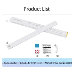 LED Bar Light Motion Sensor USB Rechargeable Led Cabinet Lights for Kitchen Wardrobe Cabinet Lighting 30cm/40cm/50cm Night Light