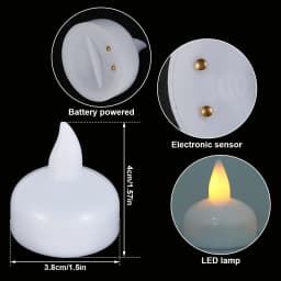36/12pcs Floating Candle Lamp Flameless Tea Light Flicker Electronic Waterproof LED Light For Wedding Party Pool Spa Table Decor