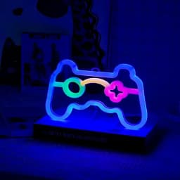 Game Pad Neon Signs LED Night Light, USB/Battery Powered Atmosphere Lighting, for Birthday Gift Garden E-sports Decor Camping