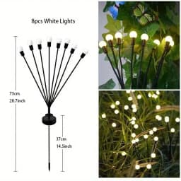 6/8/10L Solar Firefly Lights Waterproof Outdoor Garden Decoration Landscape Lights Lawn Lights Suitable for Festive Decoration.