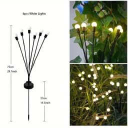 6/8/10L Solar Firefly Lights Waterproof Outdoor Garden Decoration Landscape Lights Lawn Lights Suitable for Festive Decoration.