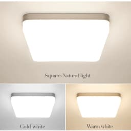 MARPOU Square LED Ceiling Lamp Bedroom Lighting Neutral White Cold White Warm White 48W 36W 24W 18W Led Ceiling Light Room