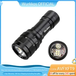Wurkkos DL07 Diving Flashlight 5000K Multi-Color LED Rotary Switch Waterproof 26650 Battery + Single-Slot Charger