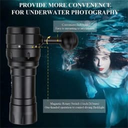 Wurkkos DL07 Diving Flashlight 5000K Multi-Color LED Rotary Switch Waterproof 26650 Battery + Single-Slot Charger