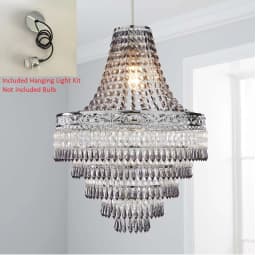 Blenheim 47cm Plastic Large Acrylic Chandelier Shade Easy Fit Pendant Droplets Lamp Shade no Bulb (Without Light Cord Kit)