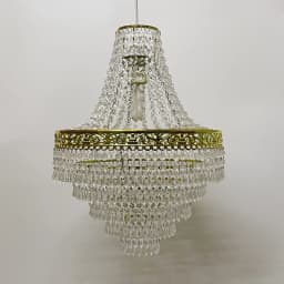 Blenheim 47cm Plastic Large Acrylic Chandelier Shade Easy Fit Pendant Droplets Lamp Shade no Bulb (Without Light Cord Kit)