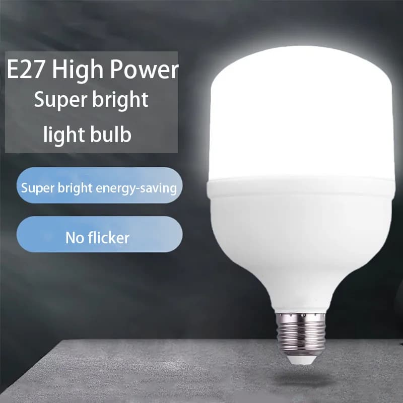 LED  LED Big Light Bulbs E27 20W 30W 40W 50W Screw Mouth Lights Saving Energy Lamp Interior Living Room Bedroom Office Lighting