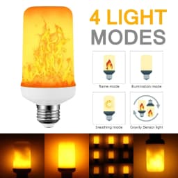 E27 LED Flame Lamp Flickering Fire Simulation Light Bulb E14 Dynamic Flame Effect Candle Light Creative Home Festival Decoration